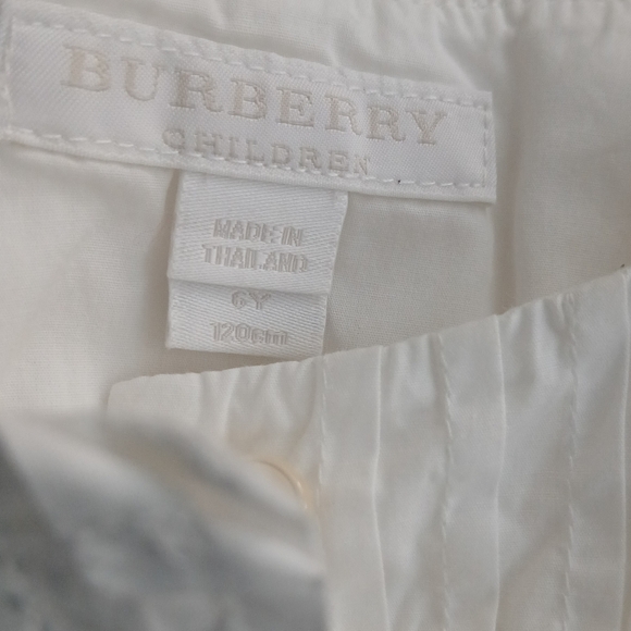 🎀Burberry Girls White Eyelet Ruffles Dress Size 6 Mint Condition & FREE GIFT - Picture 12 of 14